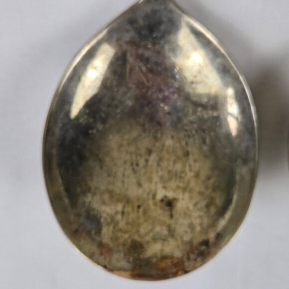 Vintage Silea Silver Plate Salad Servers Tassel Look Handles Heavy Weight - Picture 5 of 9